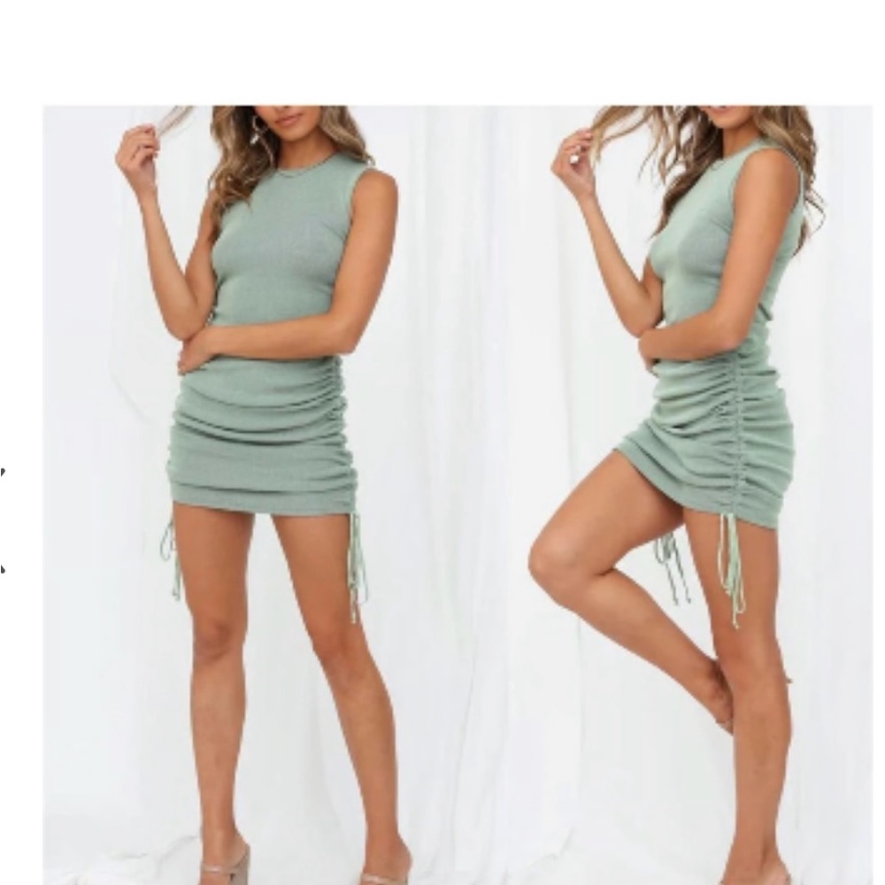 Miss Lola Light Green Dress